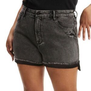 Good American Good Curve High Waist Cut Off Shorts